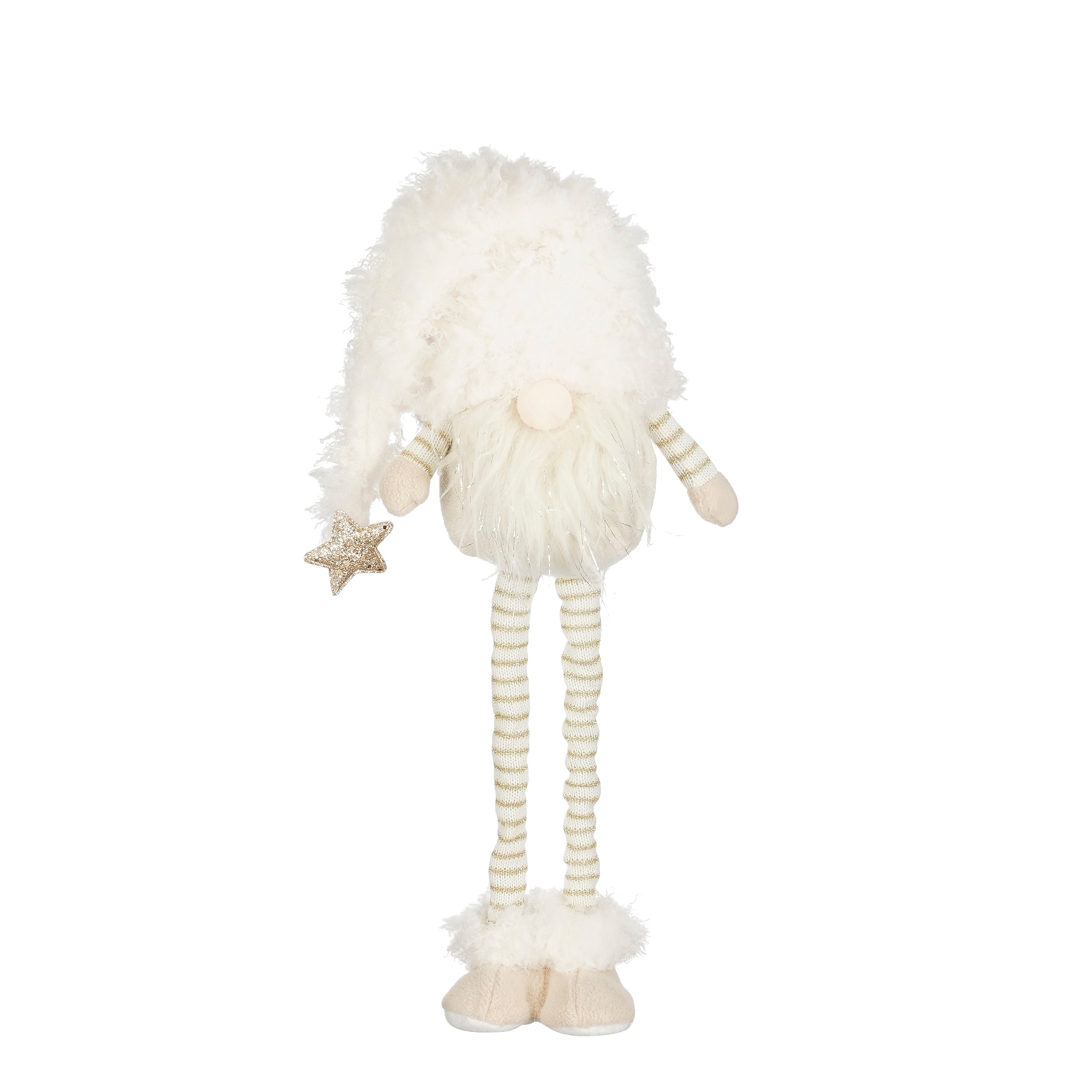 Jólaálfur stækkanlegur hvítur 21*14*h32/85cm