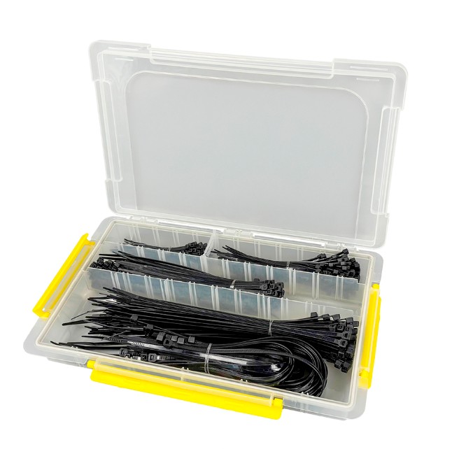 DRAGBANDA SETT 450stk SVÖRT DRAGBÖND 100-370mm 28864