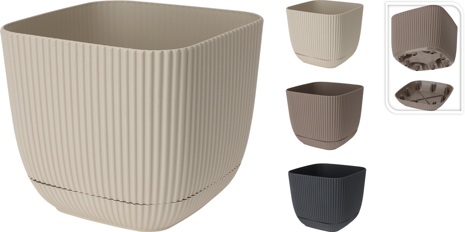 Pottur ferningur hvítur/brúnn/svartur