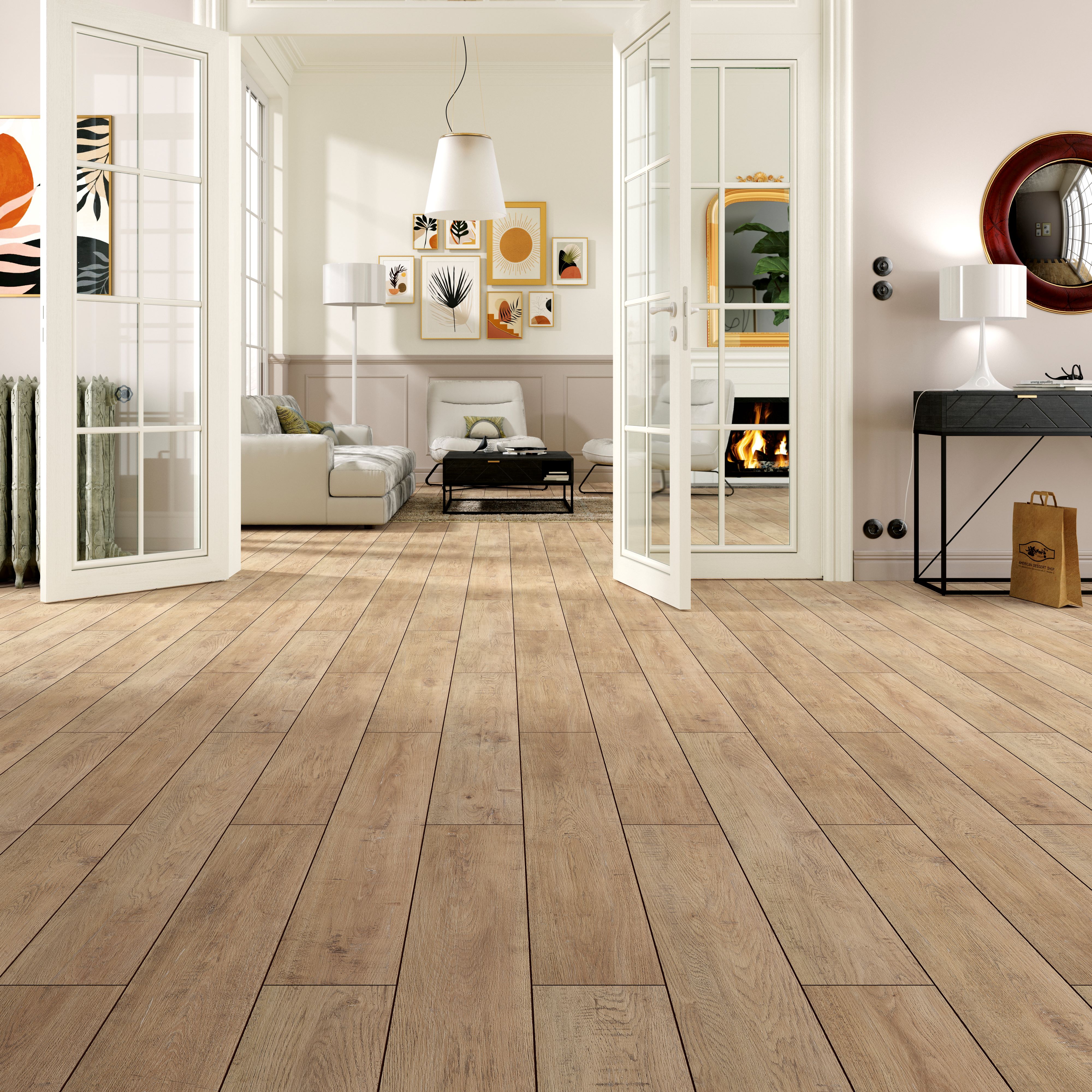 Harðparket 10 mm Eik Saint James 1286x214 mm AC6