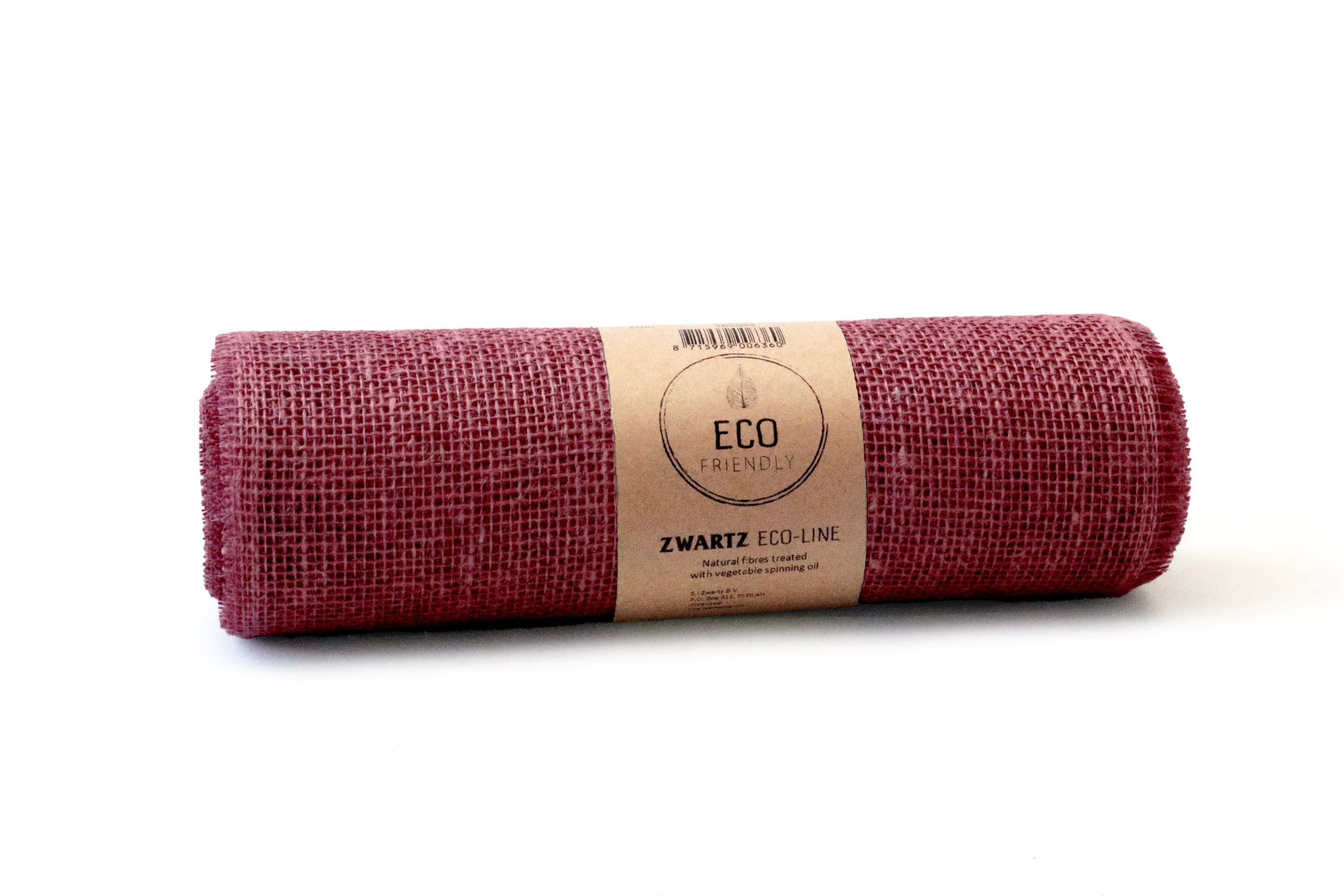 Efni Jute borðrenningur 30cm*5m vínrauður