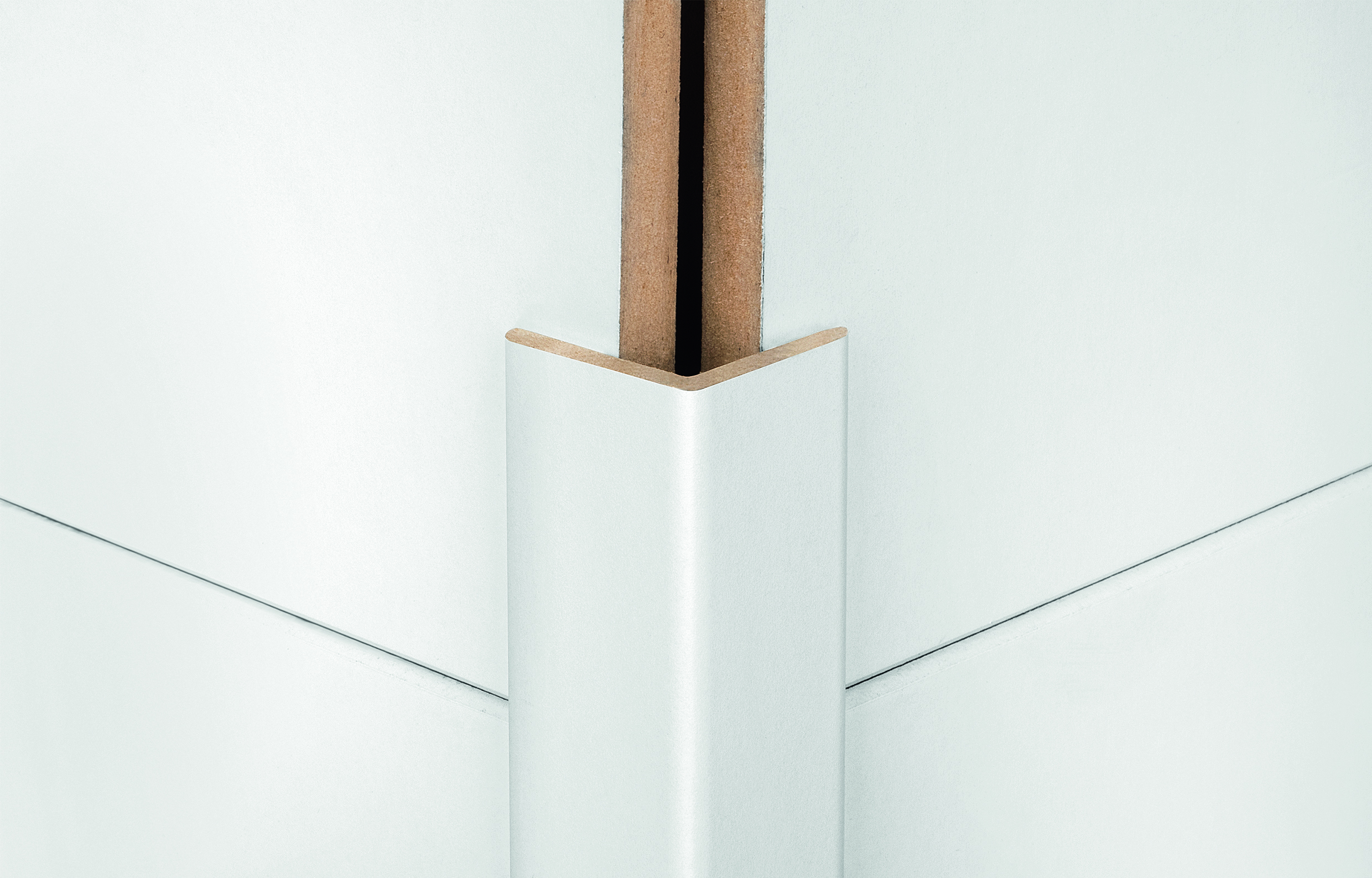 Frágangslisti f/loftaþiljur 35x35x2600mm Hvítur Structured