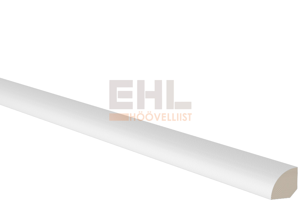 KVARTRÚNNLISTI 15X15 HVÍTLAKKAÐUR 2.7