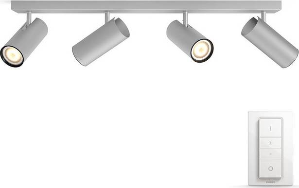 HUE Buratto Spotlight 4x5.5W ÁL M/Fjarstýringu