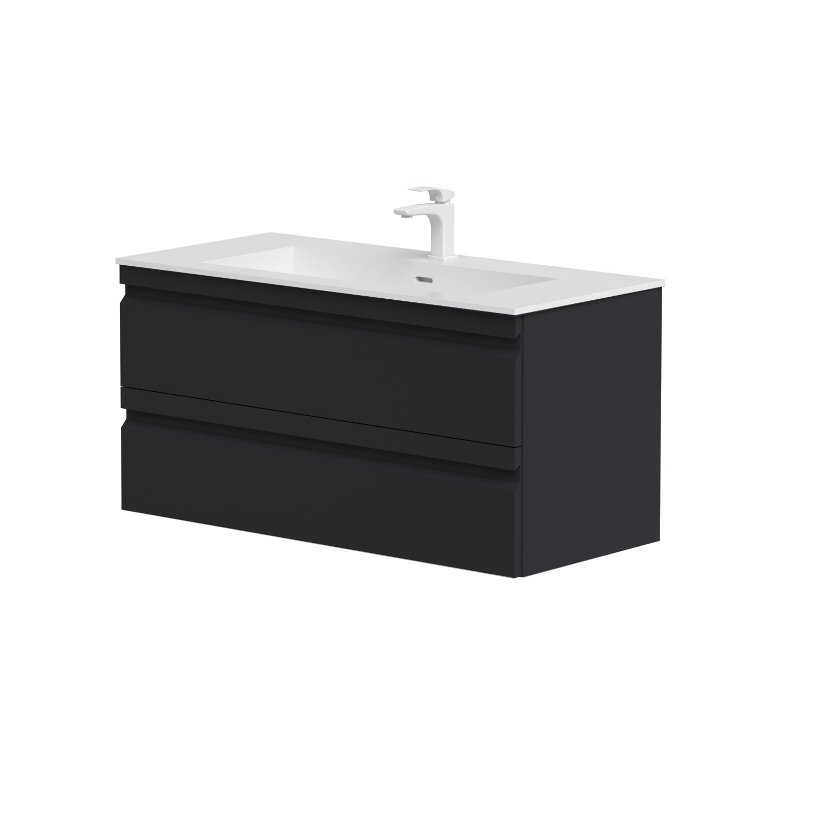 Vaskaskápur 99x45cm Matt svart