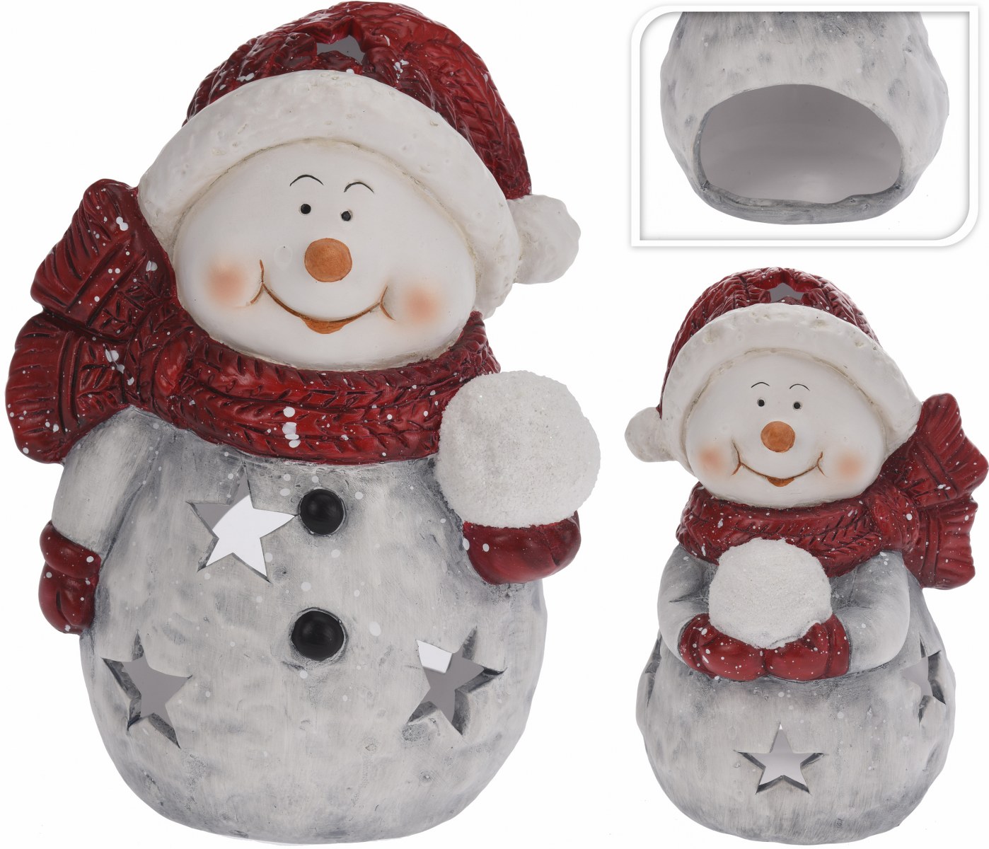 Kertastjaki snjókarl 20cm