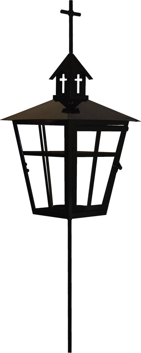 LEIÐISLUKT SVÖRT M/KROSSI 25,5CM