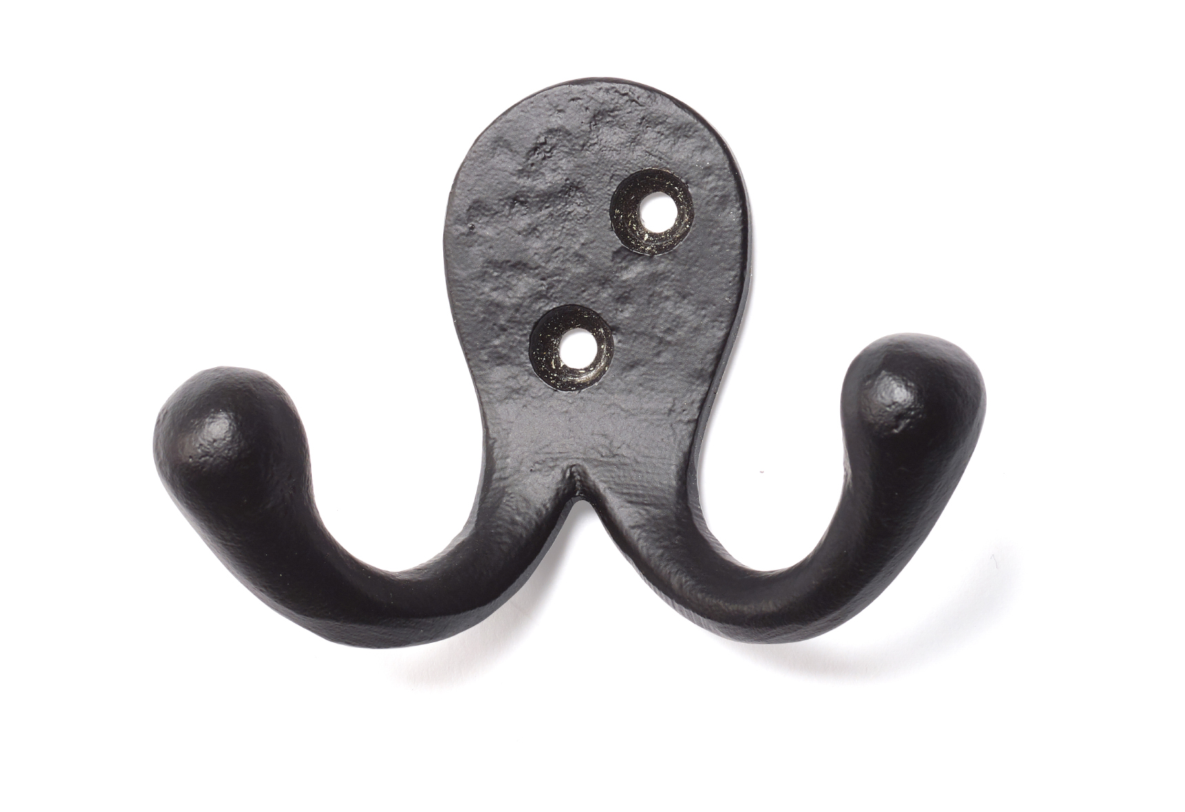 Snagi tvöfaldur krókur smíðajárn svartur Habo