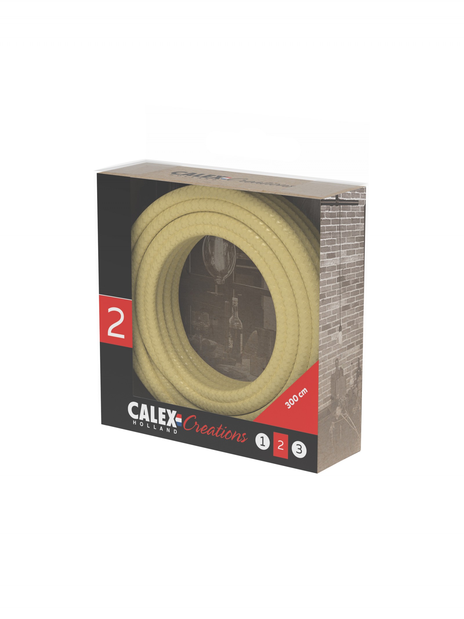 Calex tausnúra málmgyllt 3 metra 2 x 0,75mm2 (max 250v-60w)