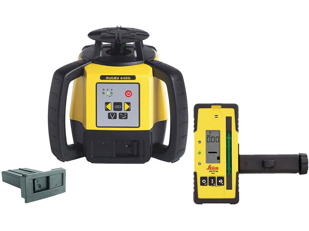 Hæðarlaser Grænn RUGBY 640 Leica með móttakara RE160