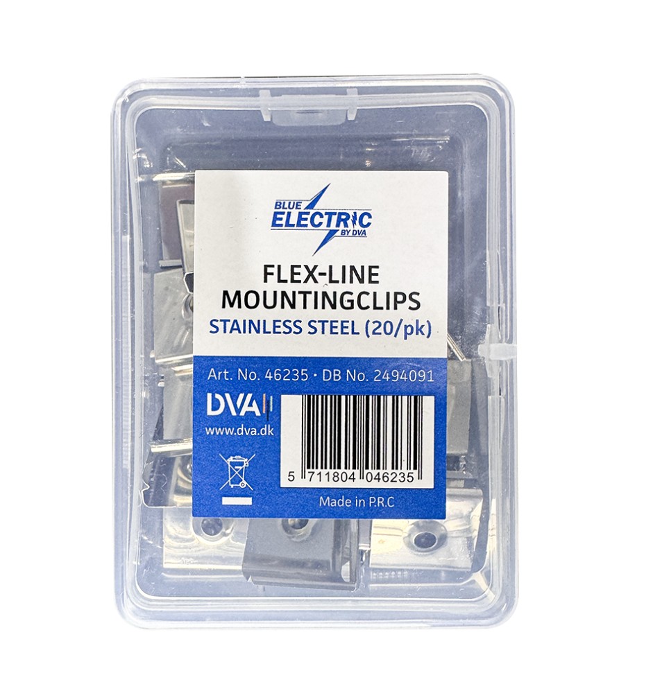 LED FLEX-LINE FESTISPENNUR BASICLINE RYÐFR. 20st/PAKK