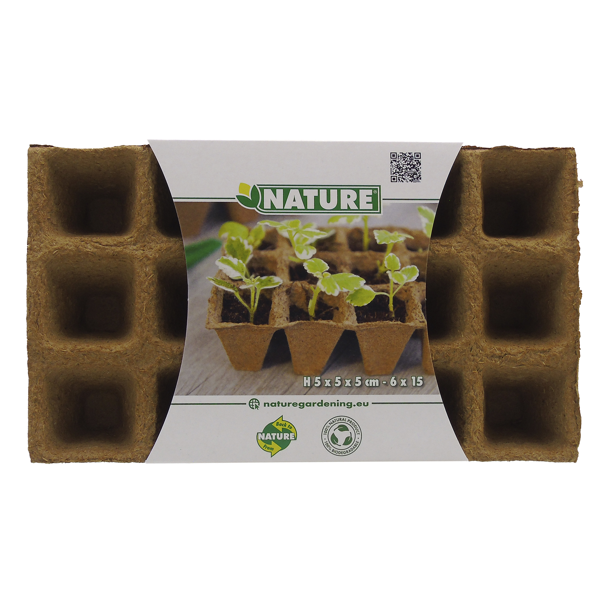 Jarðvegspottar 15 hólfa 5*5*5cm 6stk