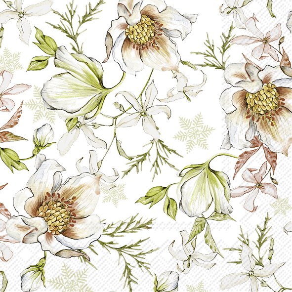 Servíettur 25*25cm Linnea white