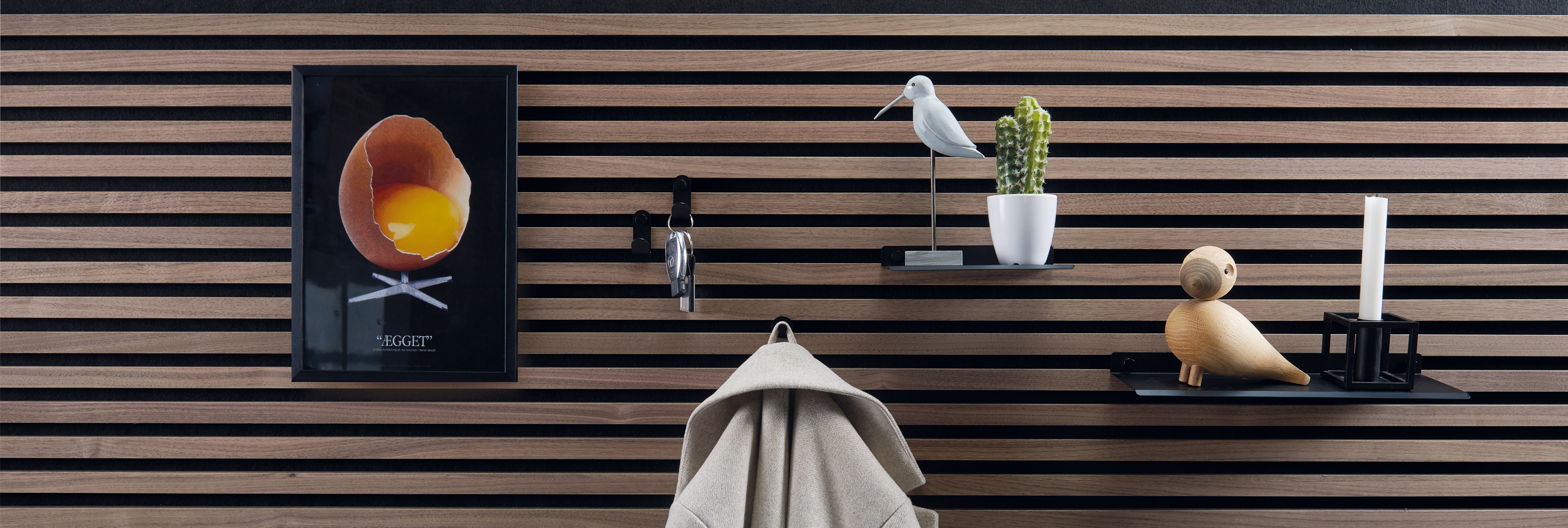 Hilla Svört f/Hljóðdempandi plötu 19,4x11x2,4 cm