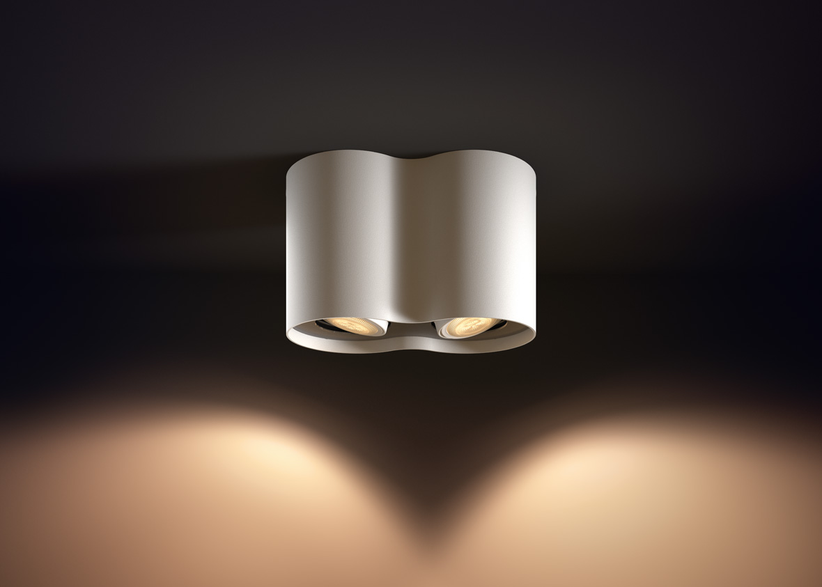 Hue Pillar kastari 2fald hvít ambienc