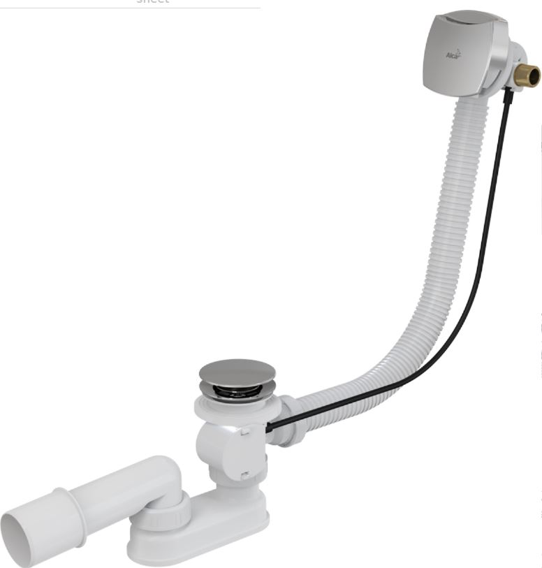 Lyftitappasett króm m/innrennsli 80cm