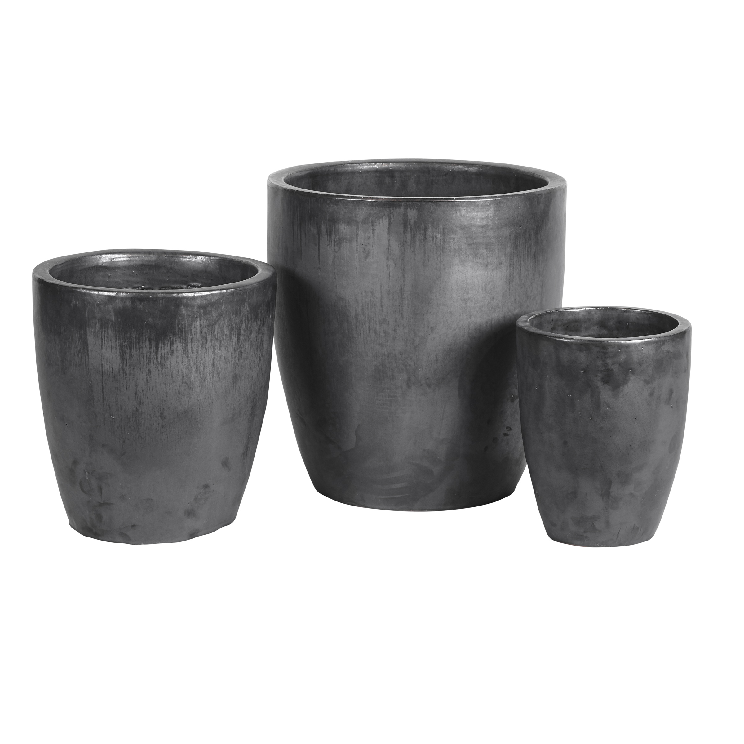 Pottur Bom upphár dökkgrár H38*35cm