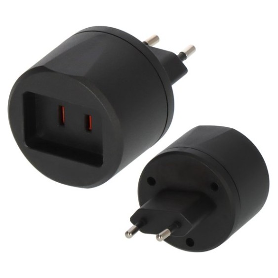 BREYTISTYKKI AMERÍSK => EURO KLÓ Í AMERÍSKAN TENGIL