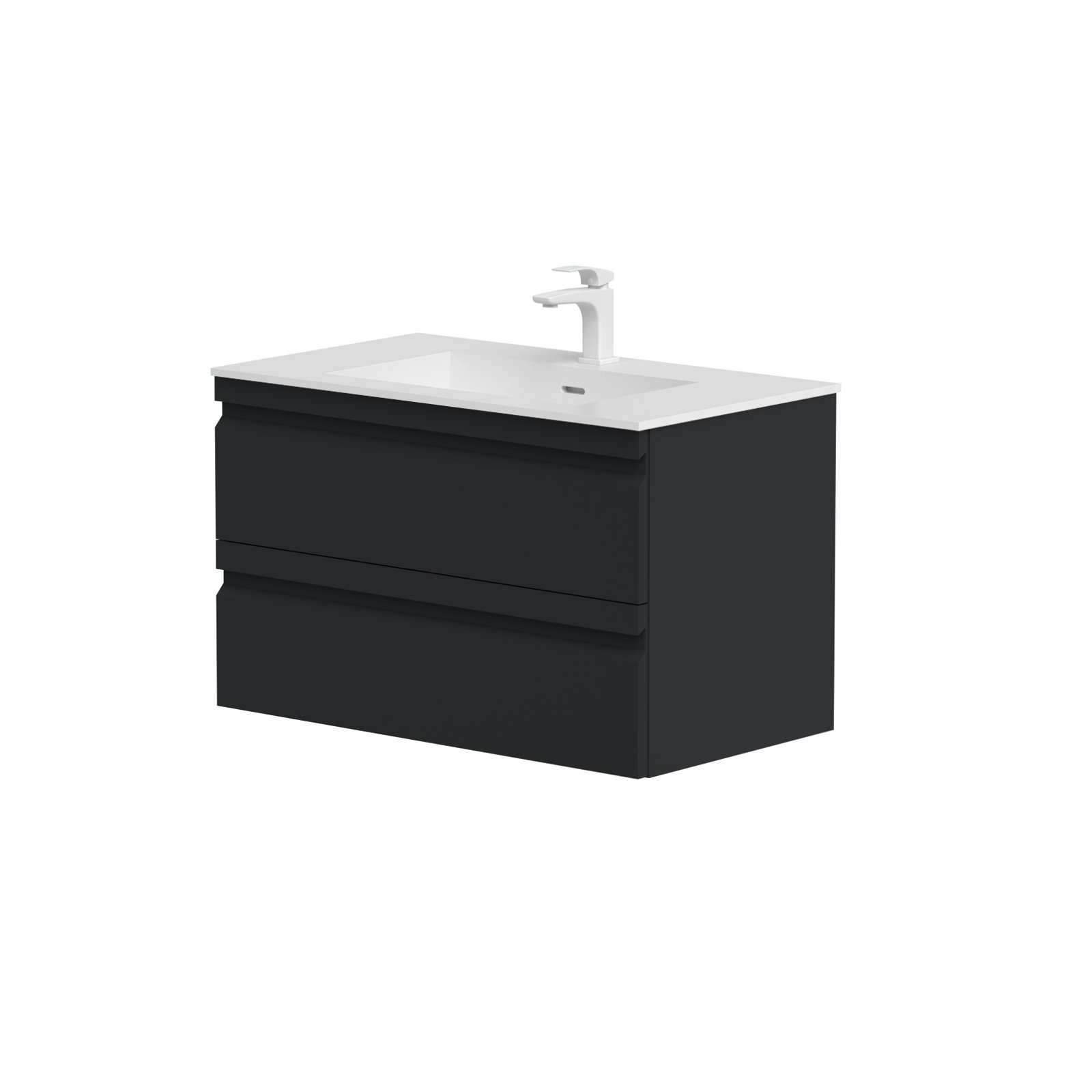 Vaskaskápur 79x45cm Matt svart