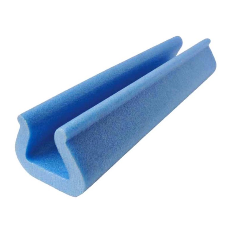 Frauðvarnarhlíf 60 x 80 mm x 1 m blá