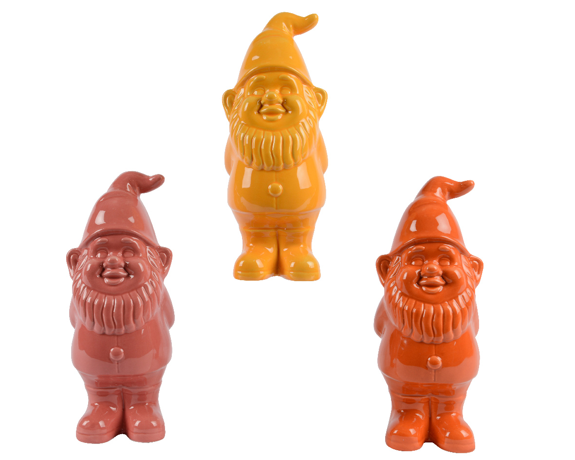 Garðálfur glans einlita 3 litir 10*9,5*h25cm