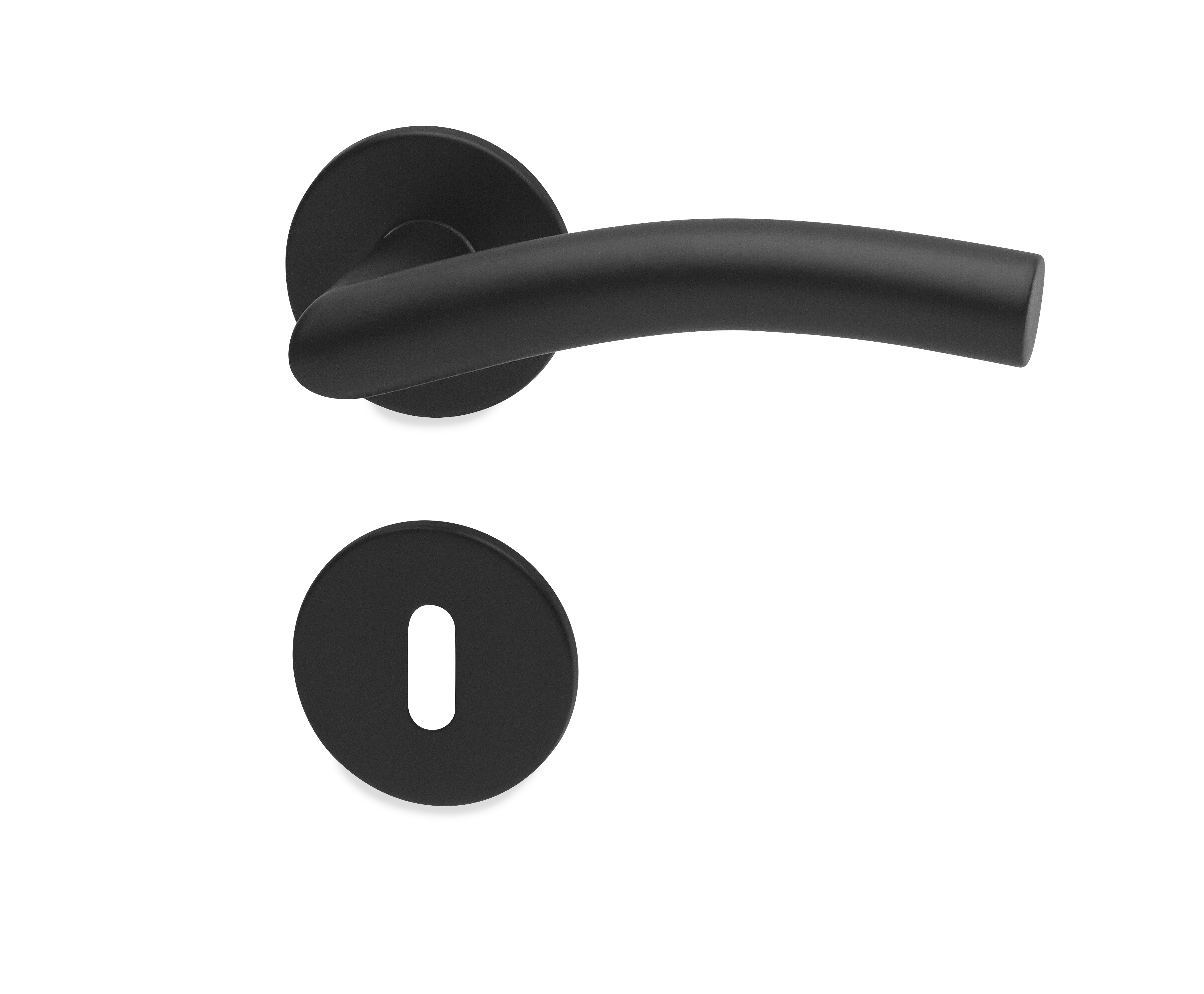 Hurðarhúnn Habo svartur CC38 yfirfelldar hurðir