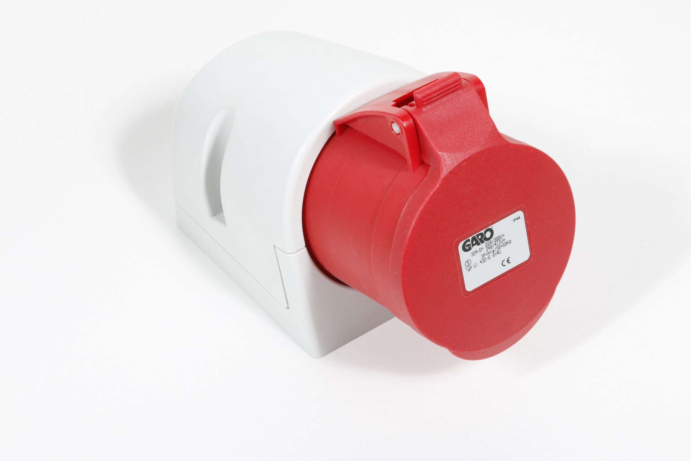 TENGILL 32A 5P UI432-6S+RU RAUÐUR IP44, 3P+N+JÖRÐ KL.6