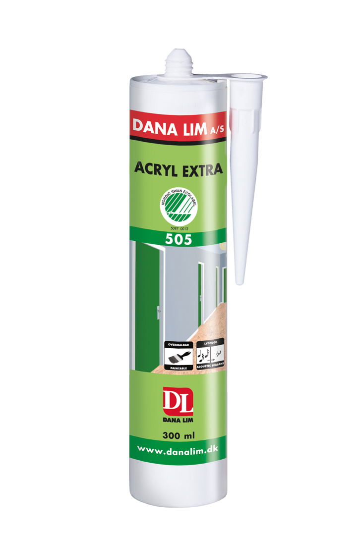 Akrýlkítti DL Acryl Extra 505 290ml hvítt