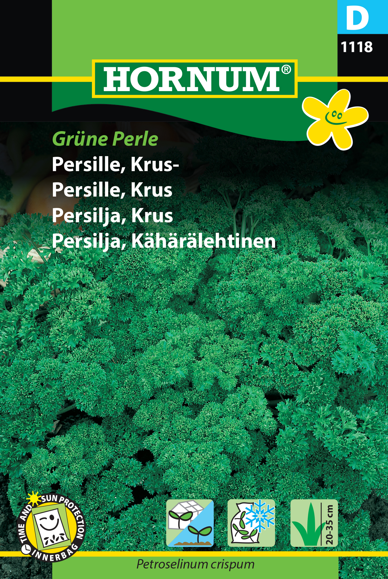 Fræ Steinselja Petroselinum crispum Grüne Perle