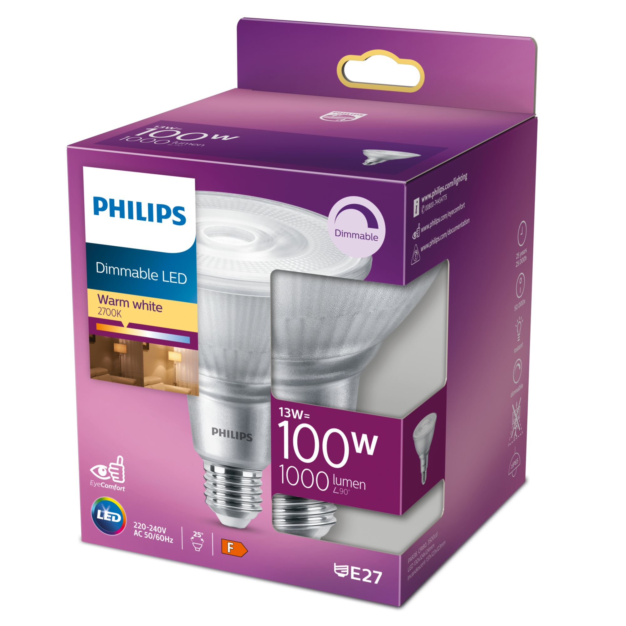 Led Bakspegilspera Par38 E27 100W dimmanl