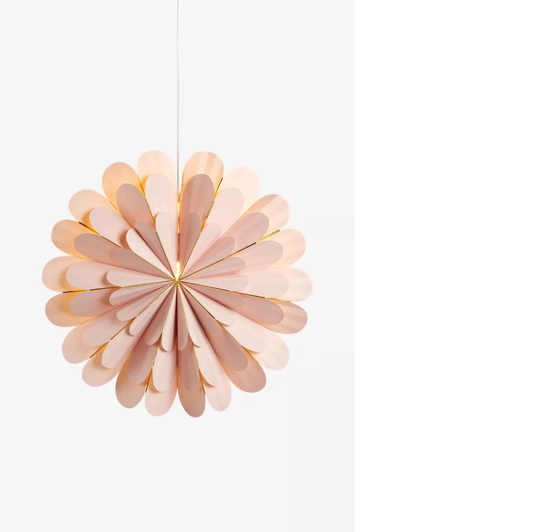 Marigold ljósastjarna 60cm bleikur pappír