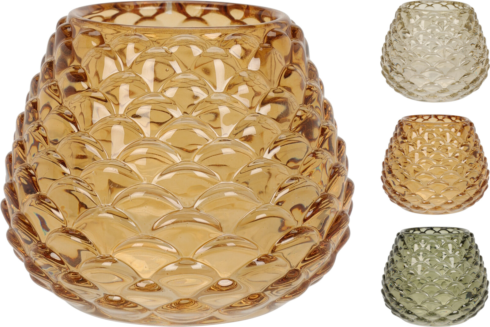 Kertastjaki 9cm f/teljós gler 3teg.