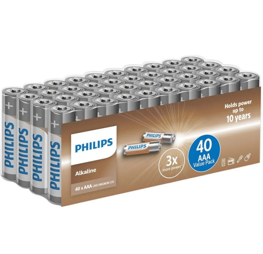 Rafhlöður alkaline AAA 40 pack plastfilmað