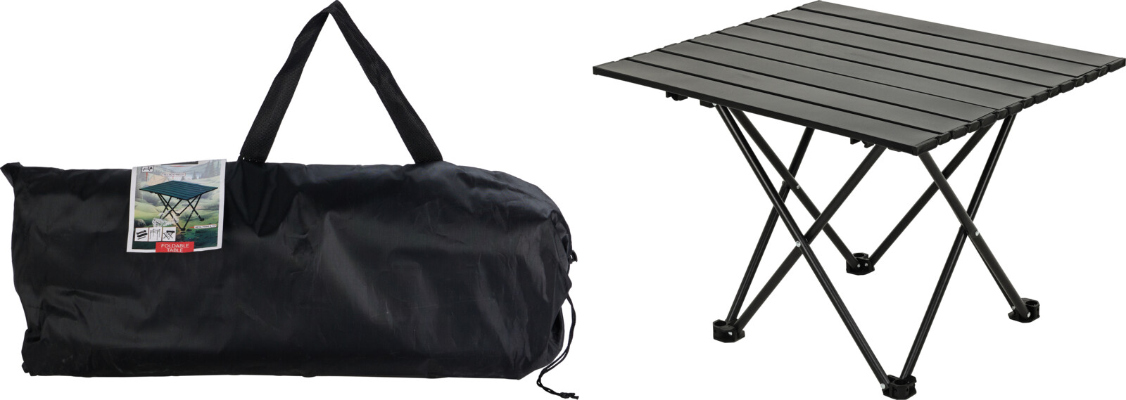 Tjaldborð lítið samanbr 56x40x46cm svart